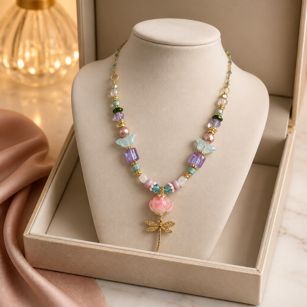 Springtime Dragonfly Necklace