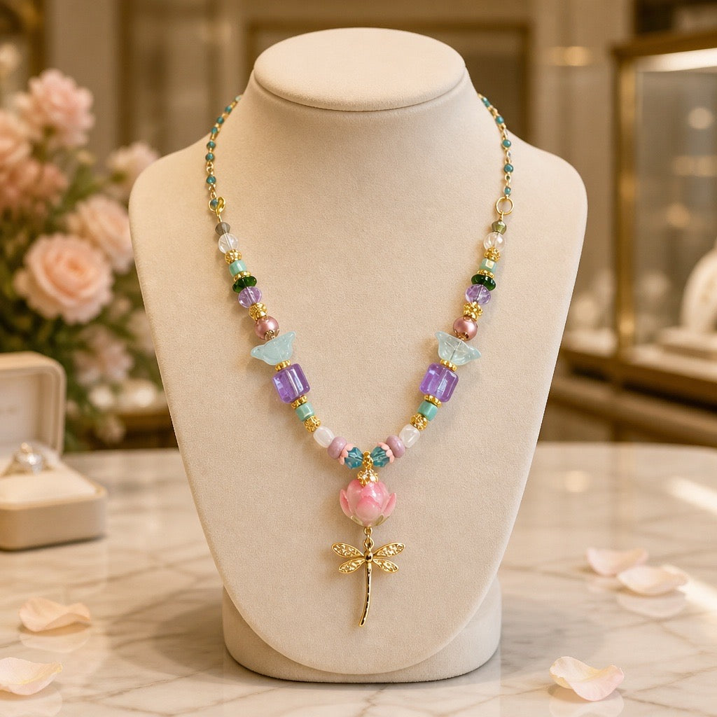 Springtime Dragonfly Necklace
