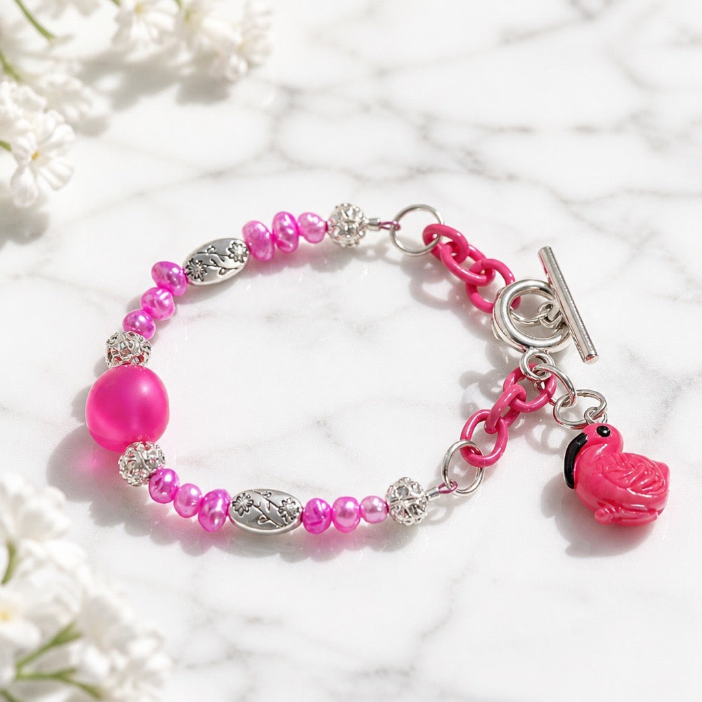 Hot Pink Flamingo Bracelet