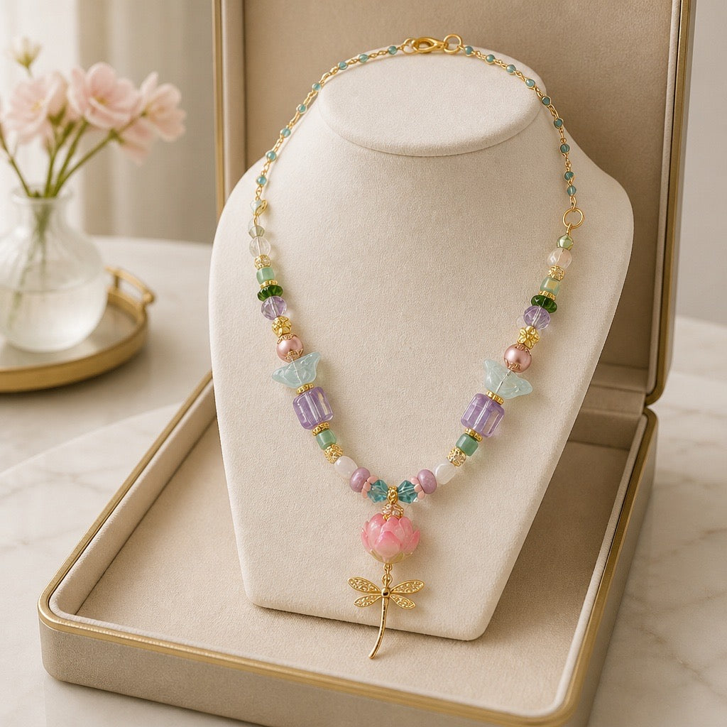 Springtime Dragonfly Necklace