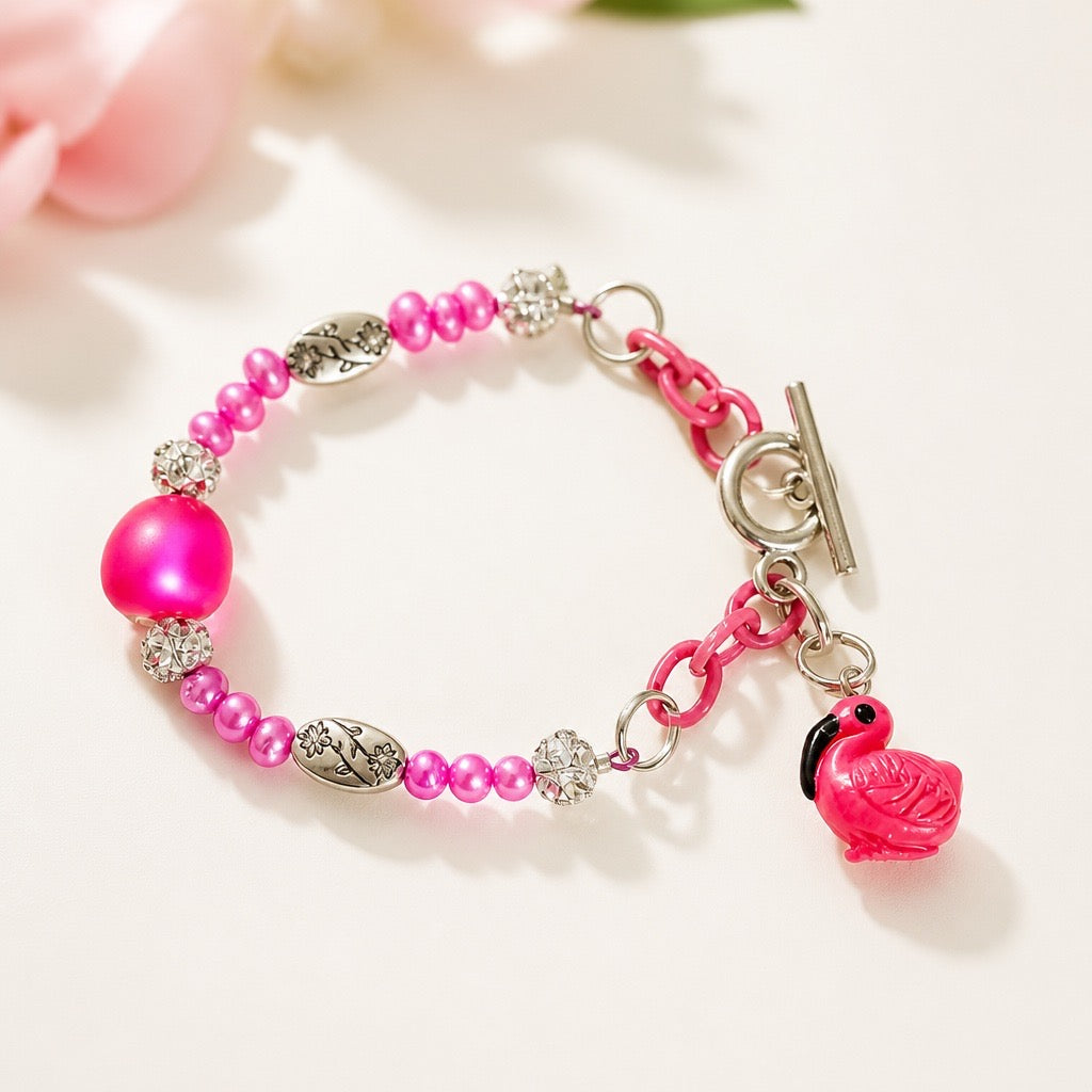 Hot Pink Flamingo Bracelet