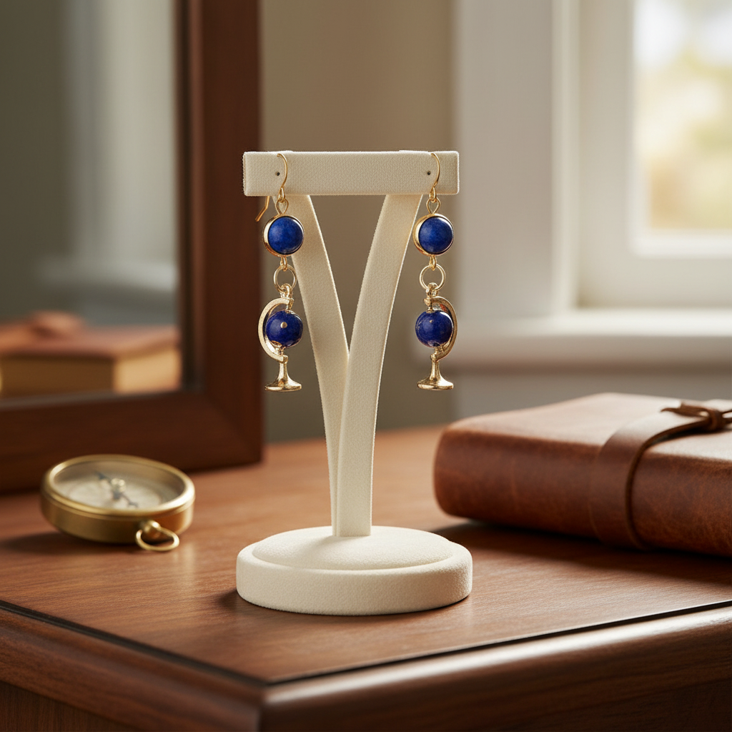 Lapis Lazuli Spinner Globe Earrings