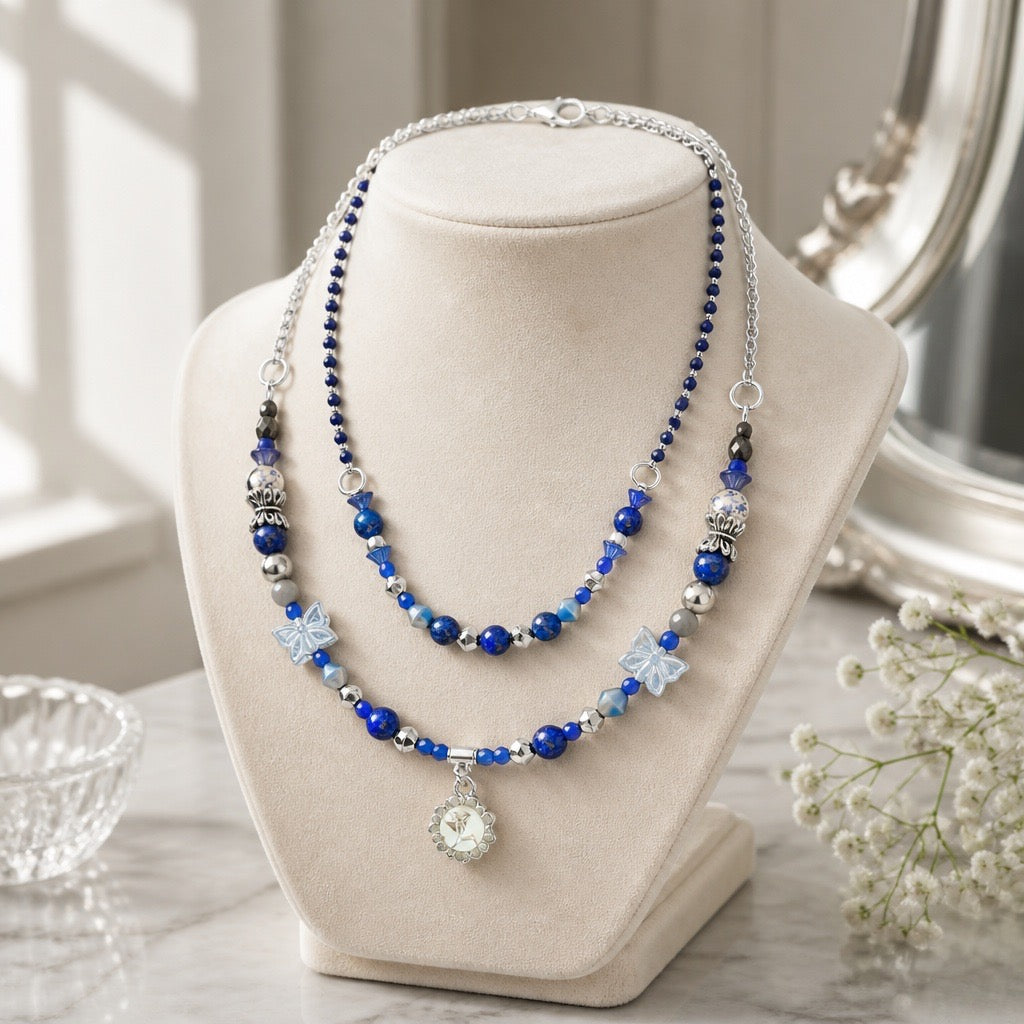 Multi-Strand Floral Necklace