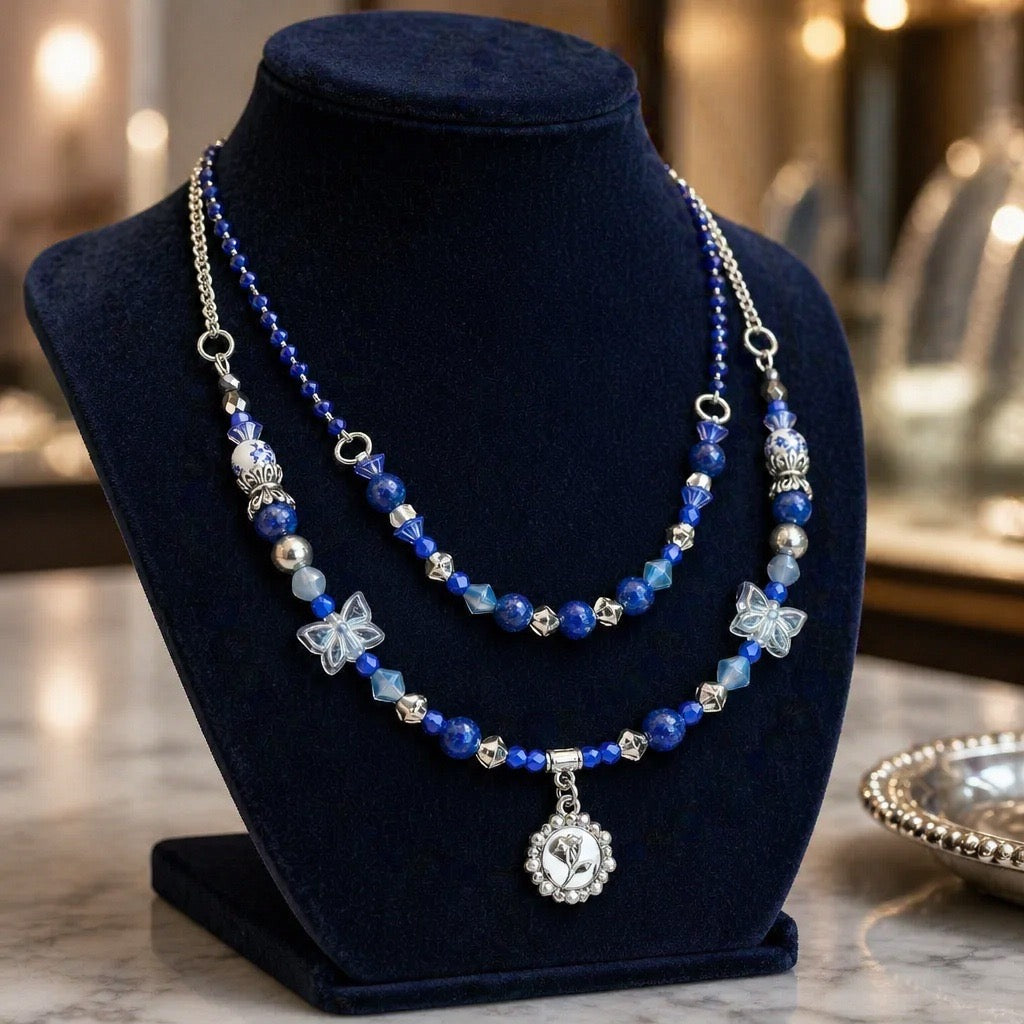 Multi-Strand Floral Necklace