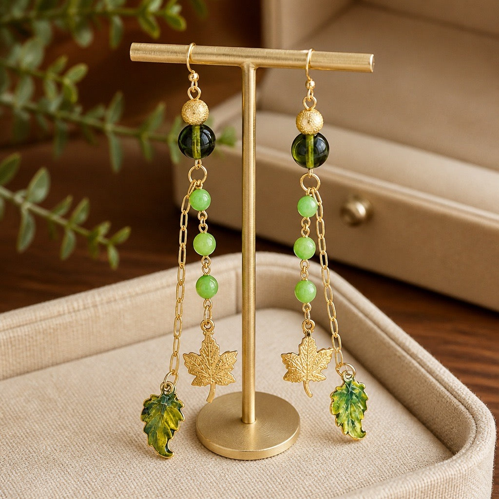 Super Long Leaf Earrings