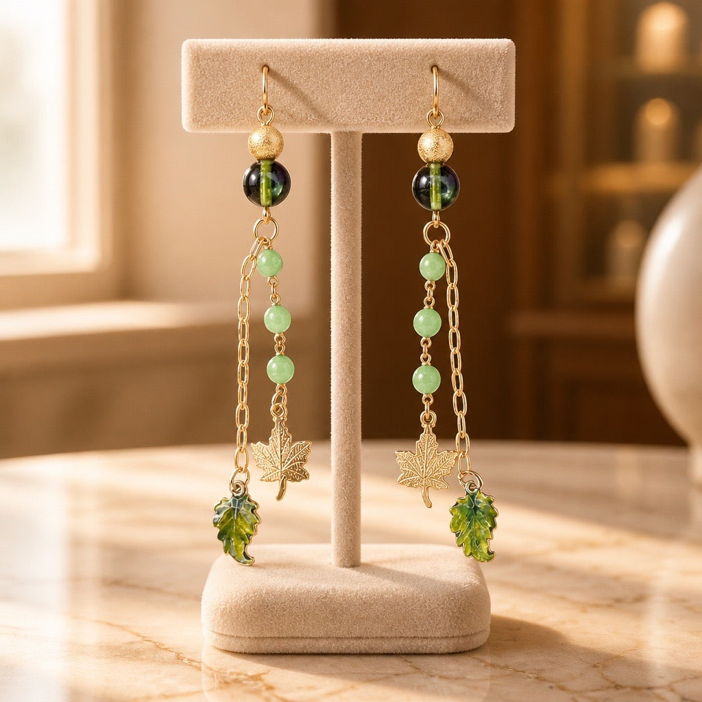 Super Long Leaf Earrings