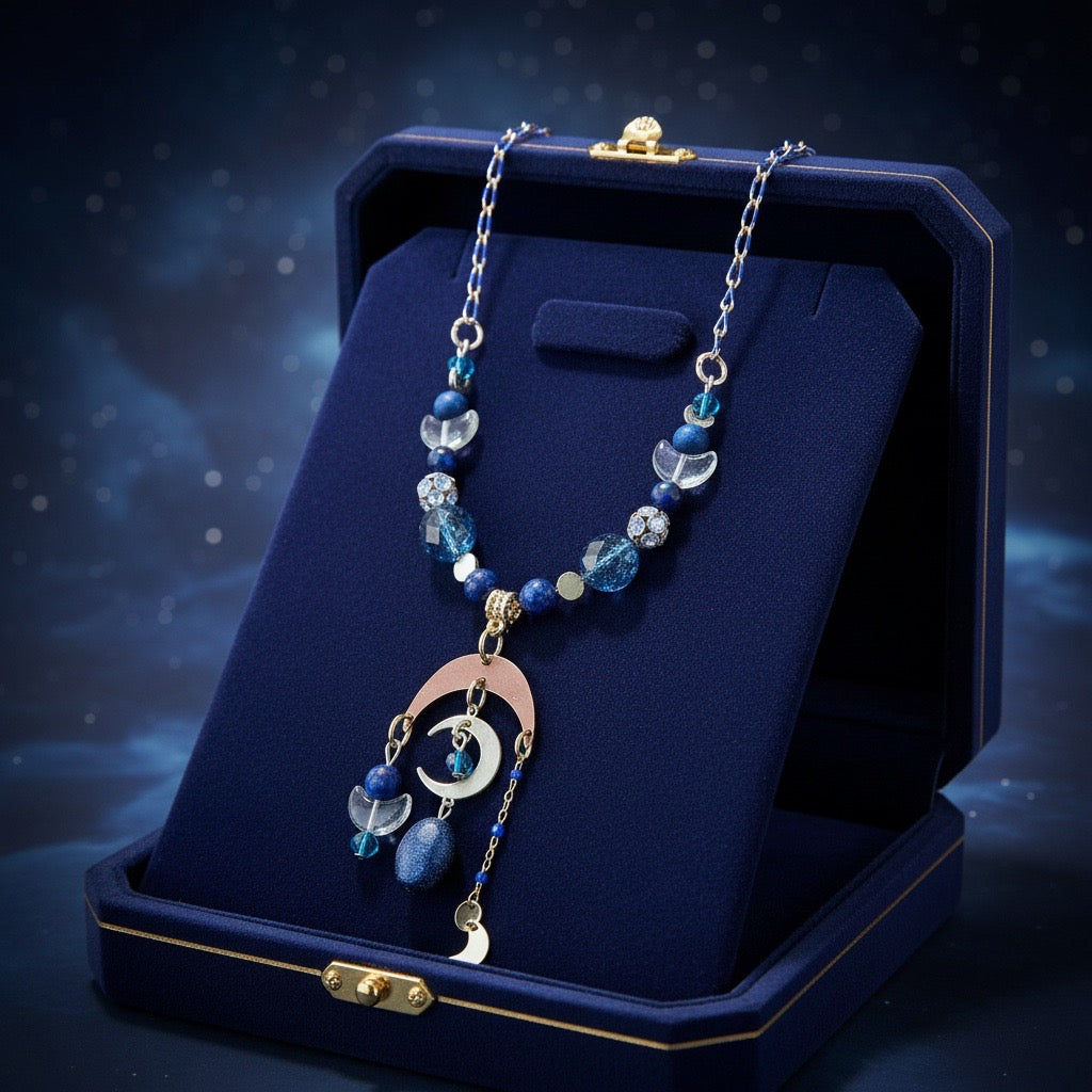 Celestial Moon Dangle Necklace