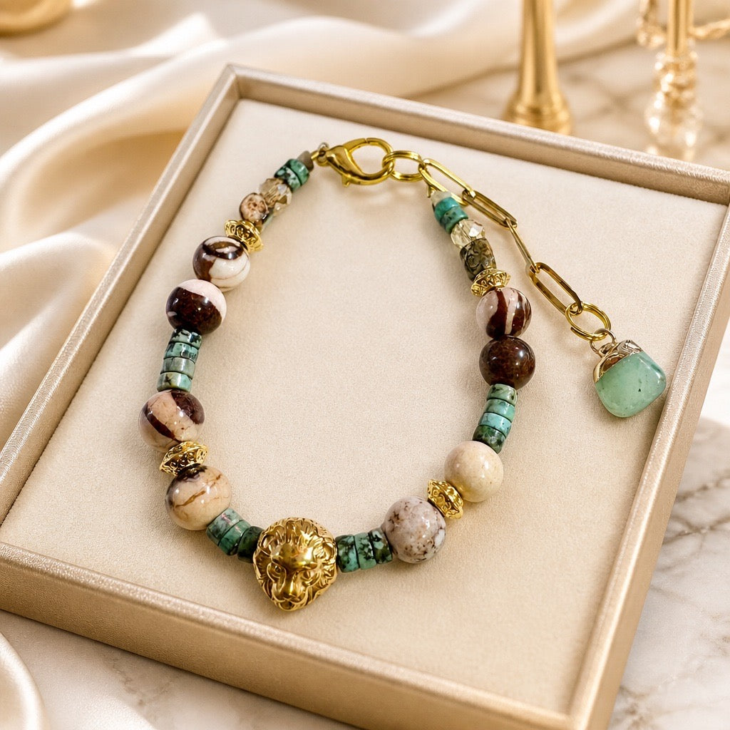 Lion & Jasper Bracelet