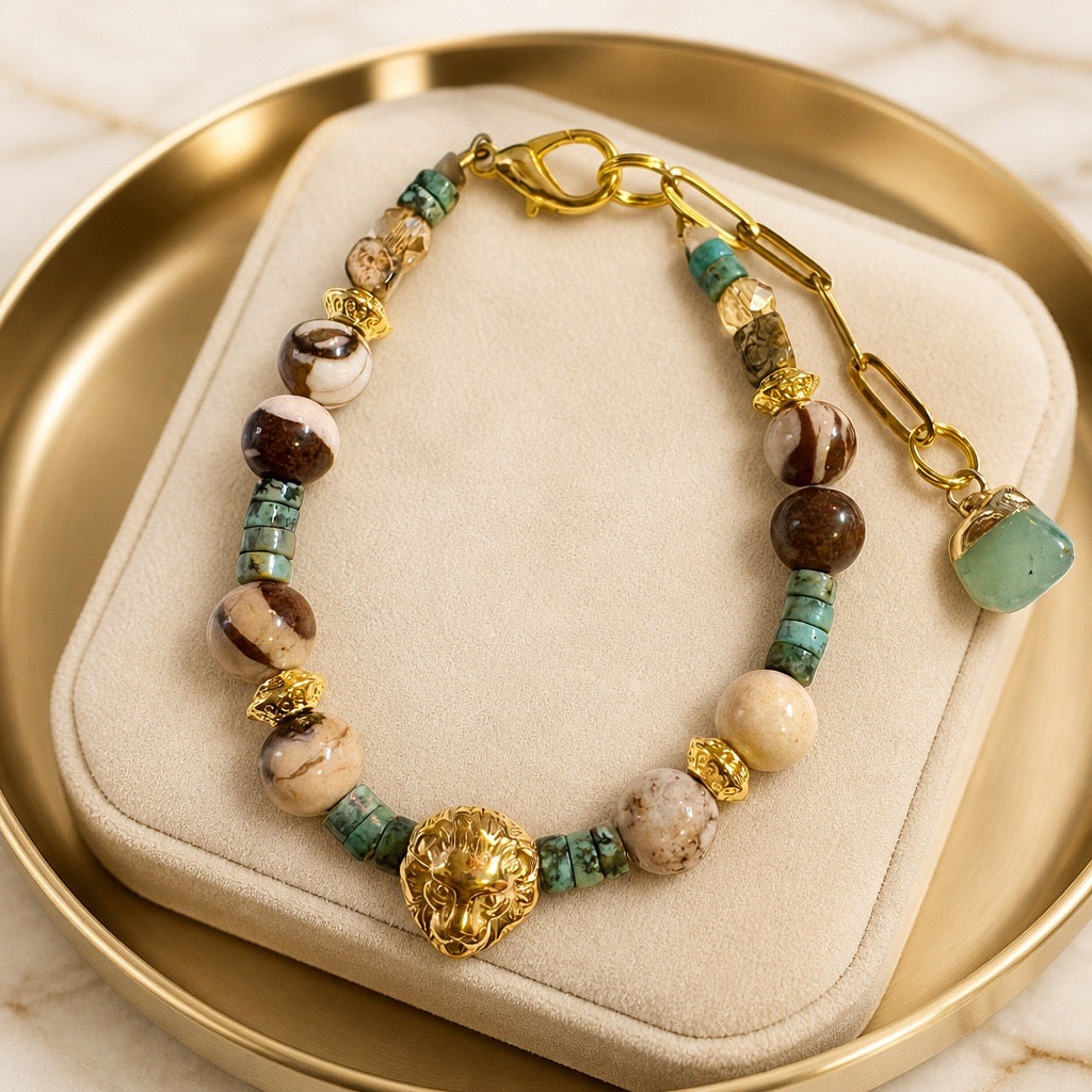 Lion & Jasper Bracelet