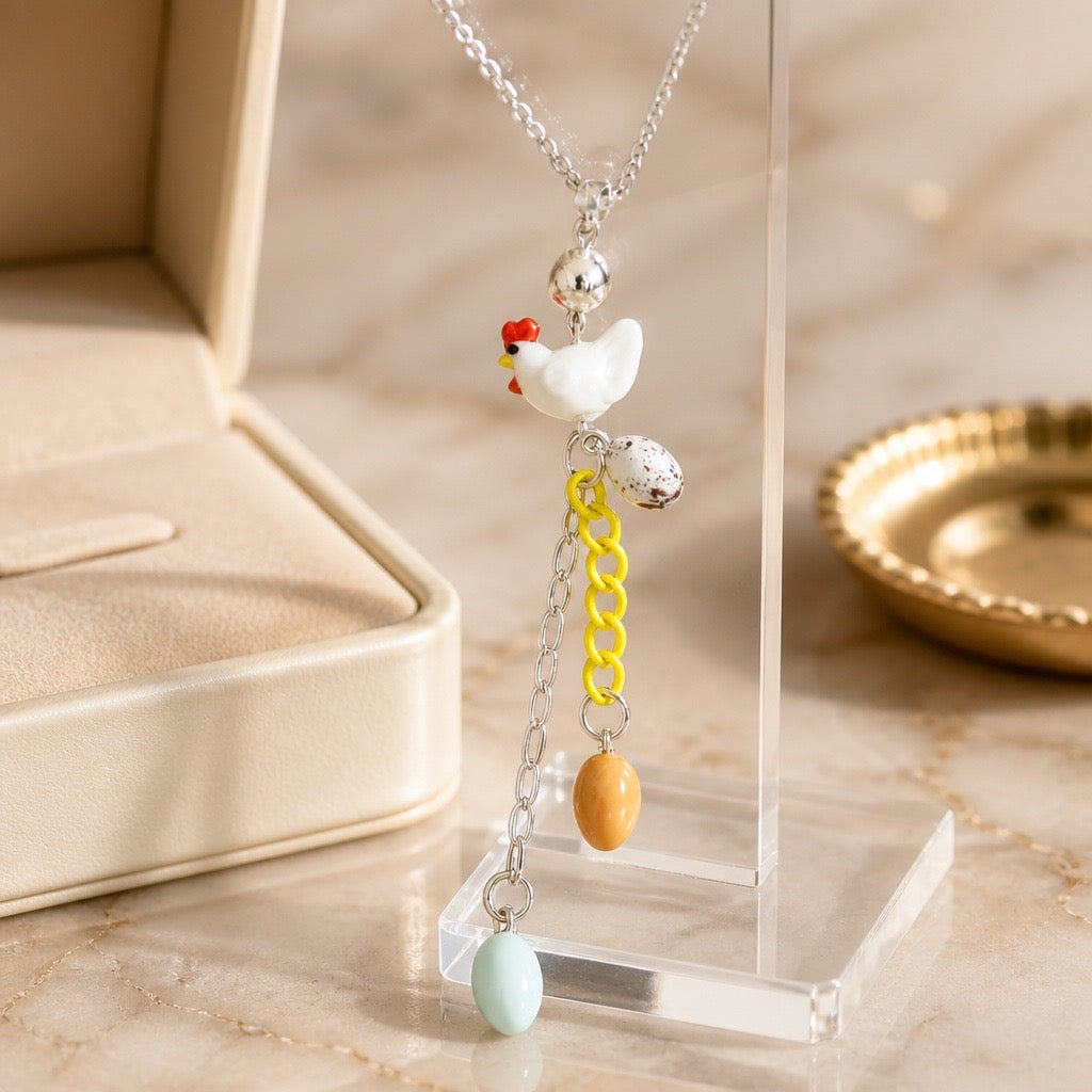 Whimsical Chicken Necklace