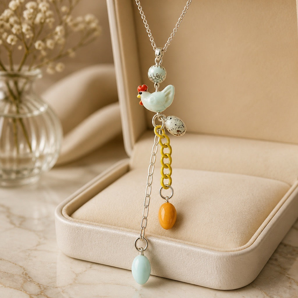 Whimsical Chicken Necklace