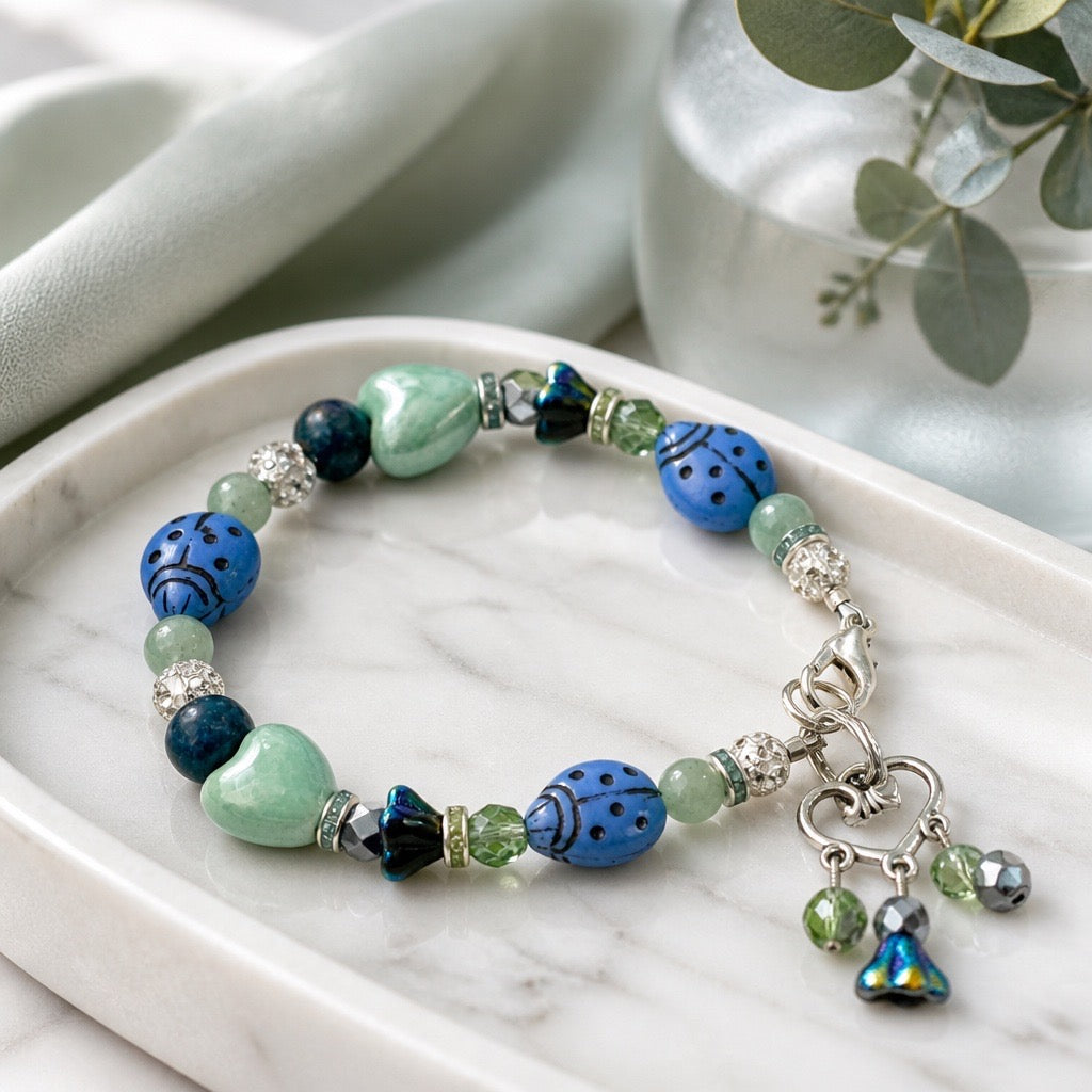 Blue Ladybug Bracelet
