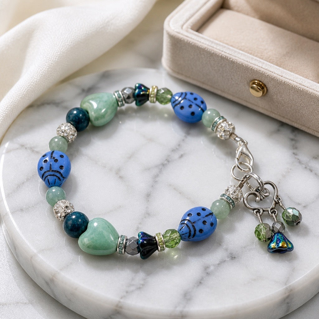 Blue Ladybug Bracelet
