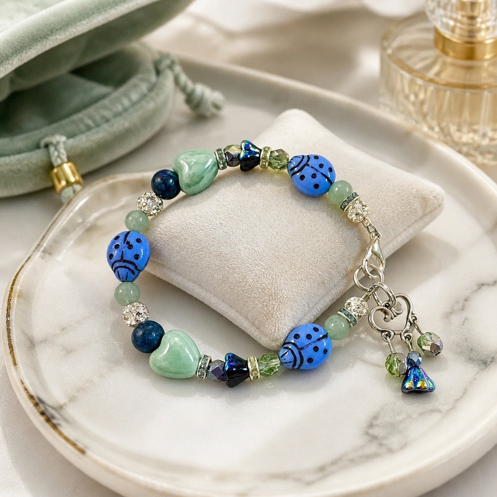 Blue Ladybug Bracelet
