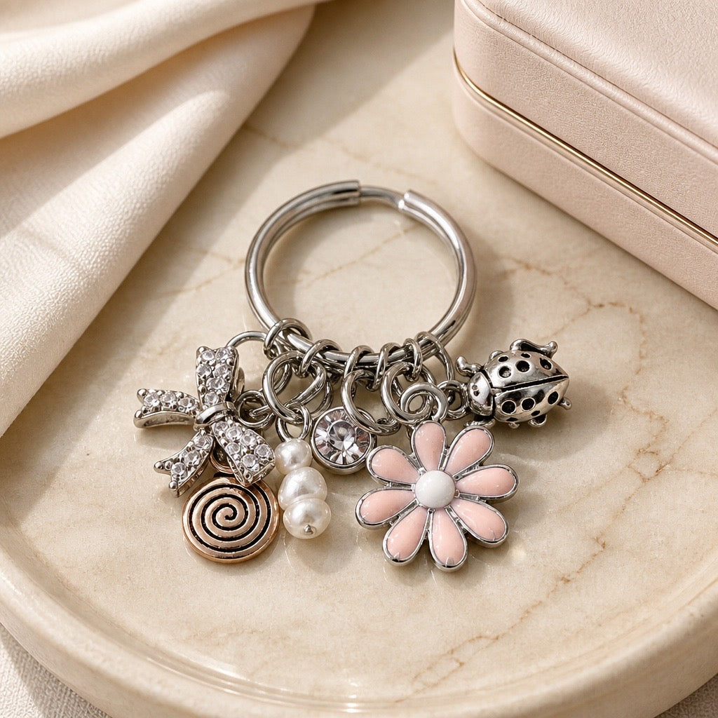 Charm Ring in Pink