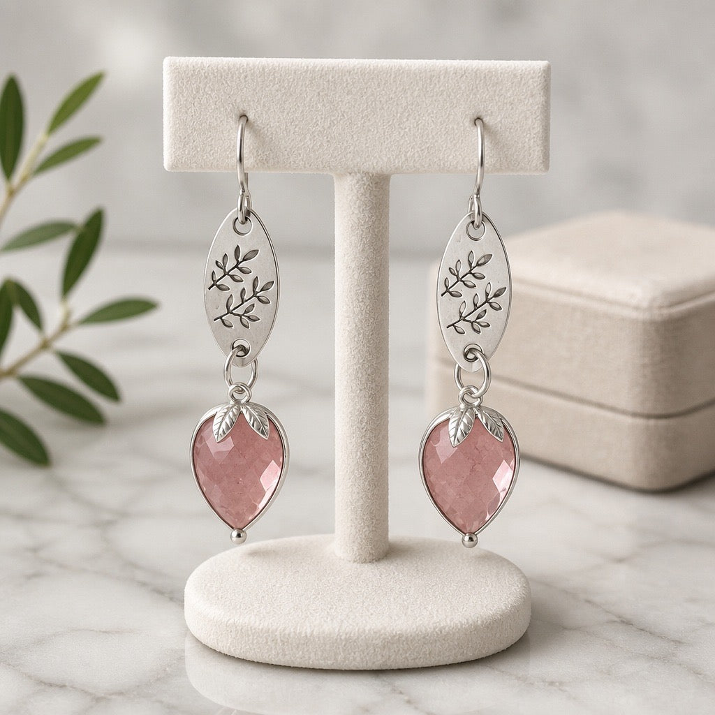 Strawberry Quartz Earrings