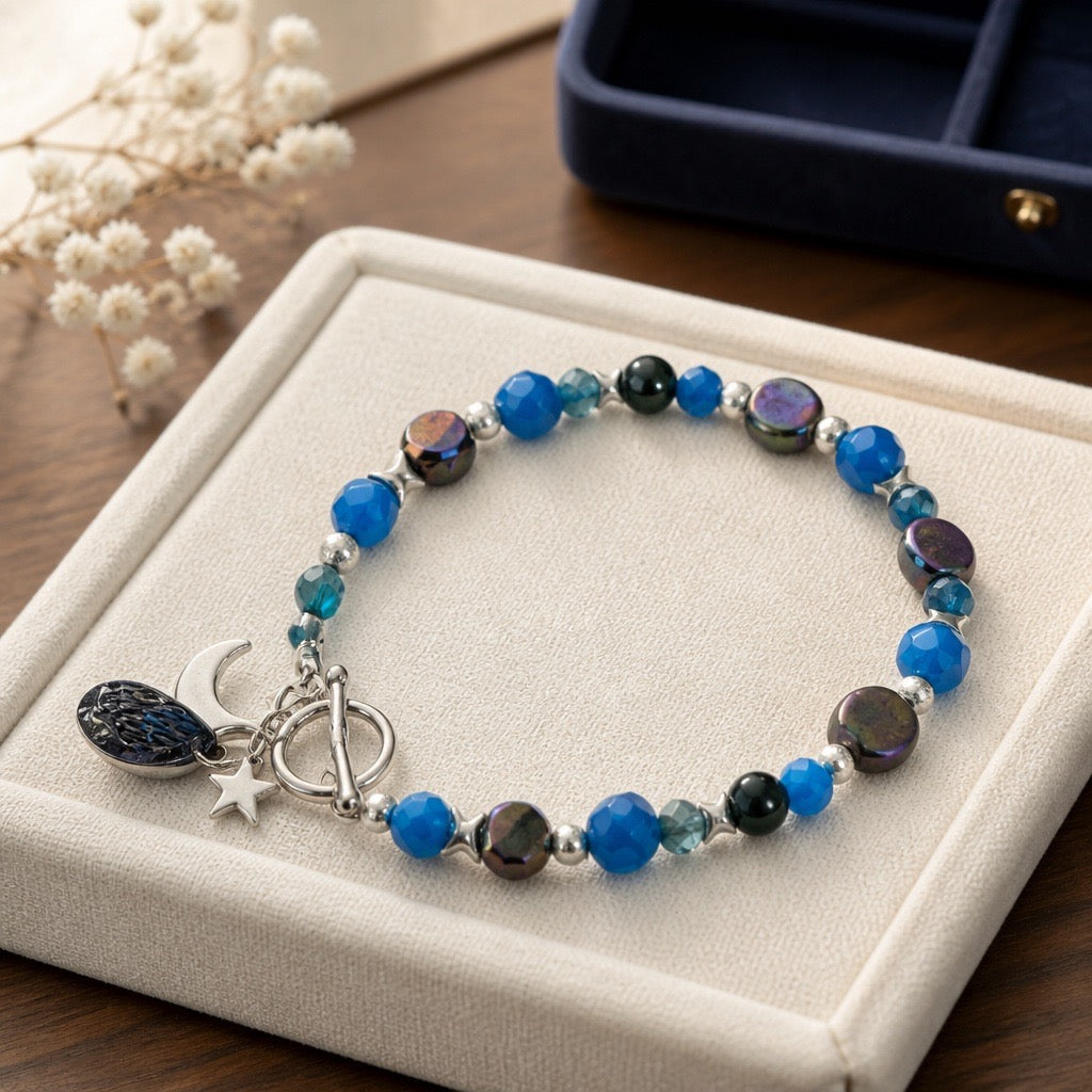 Blue Celestial Gemstone Bracelet