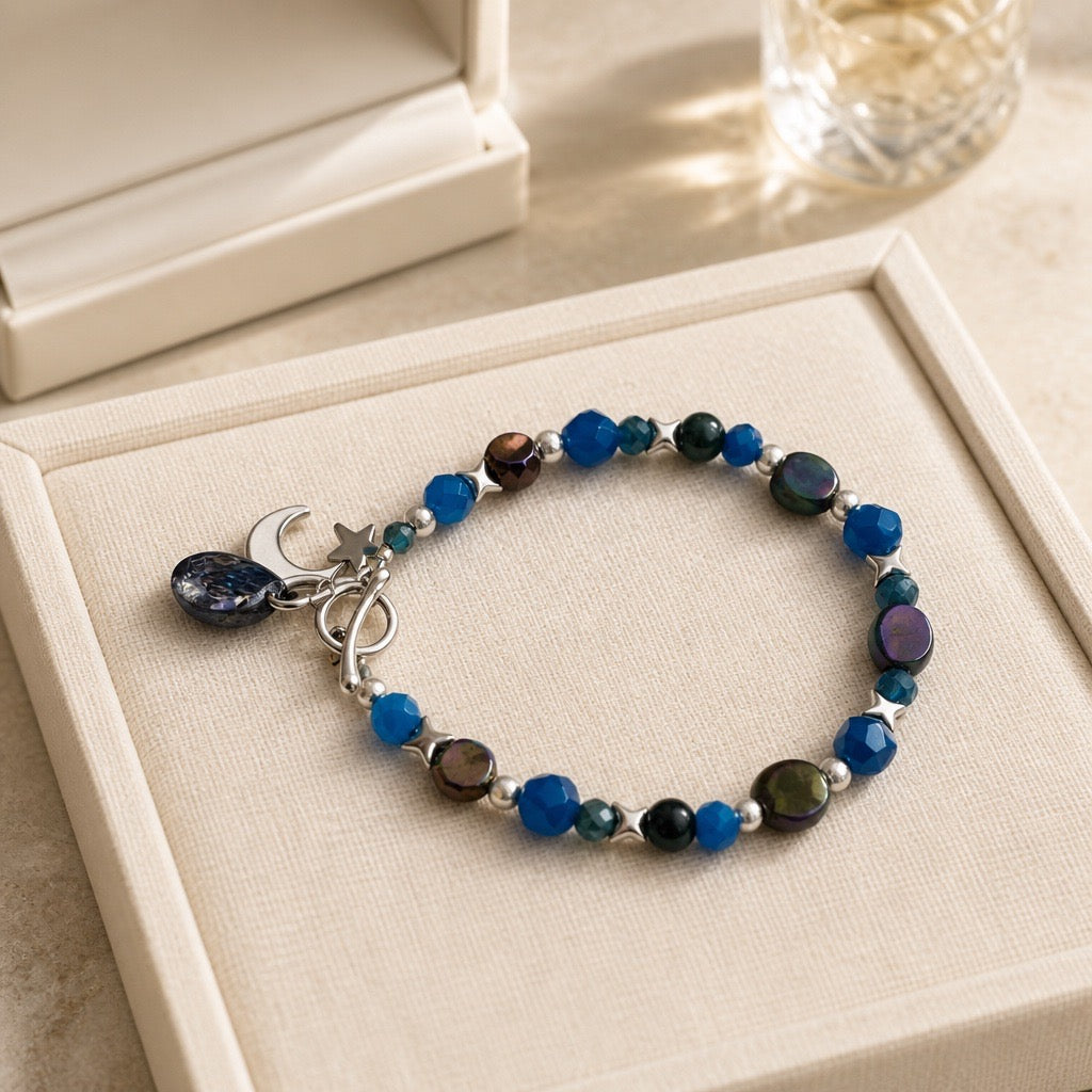 Blue Celestial Gemstone Bracelet