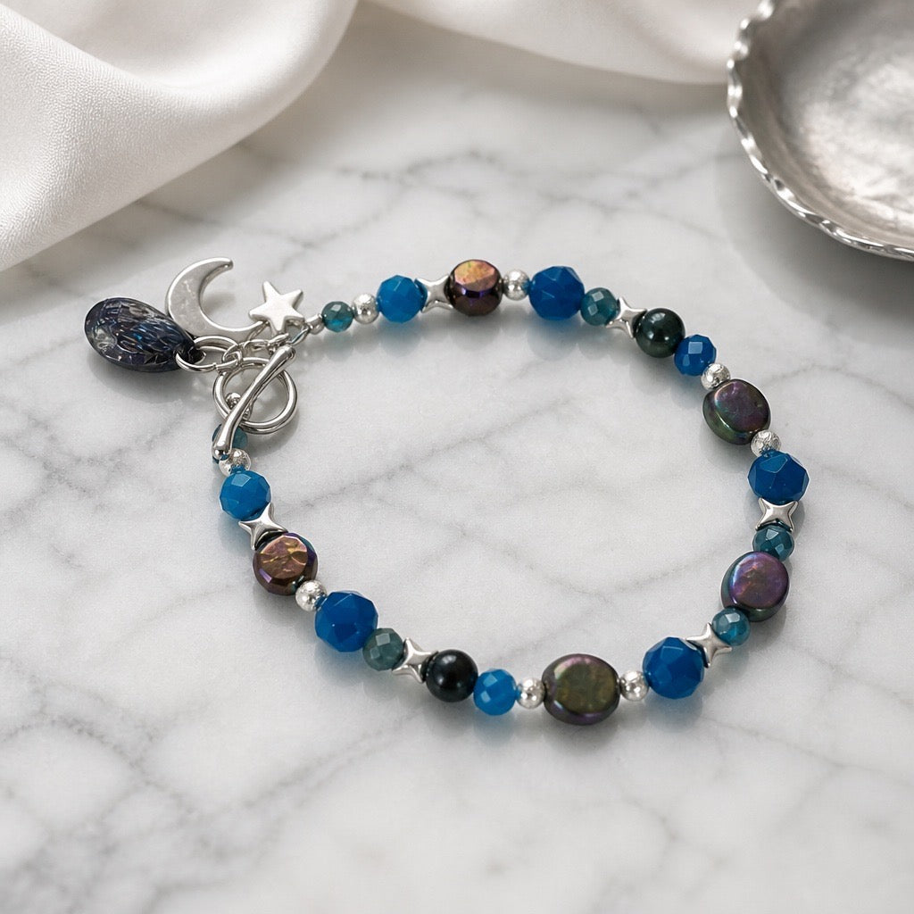 Blue Celestial Gemstone Bracelet
