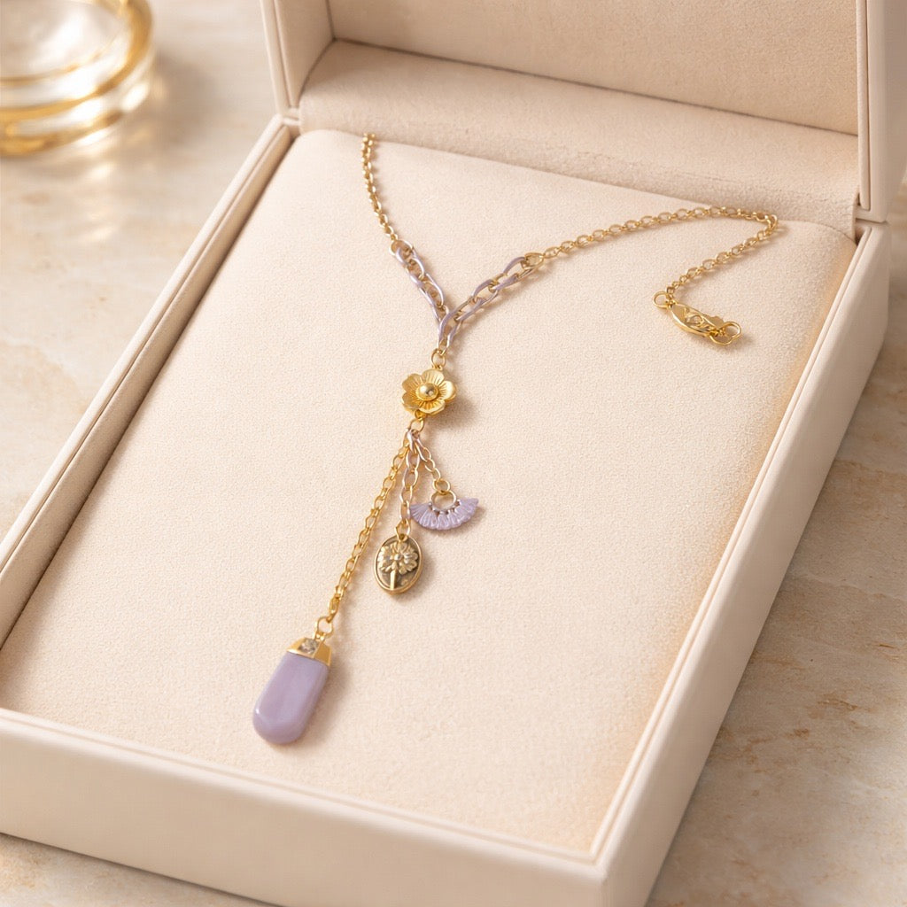 Rose Quartz Tassel Necklace