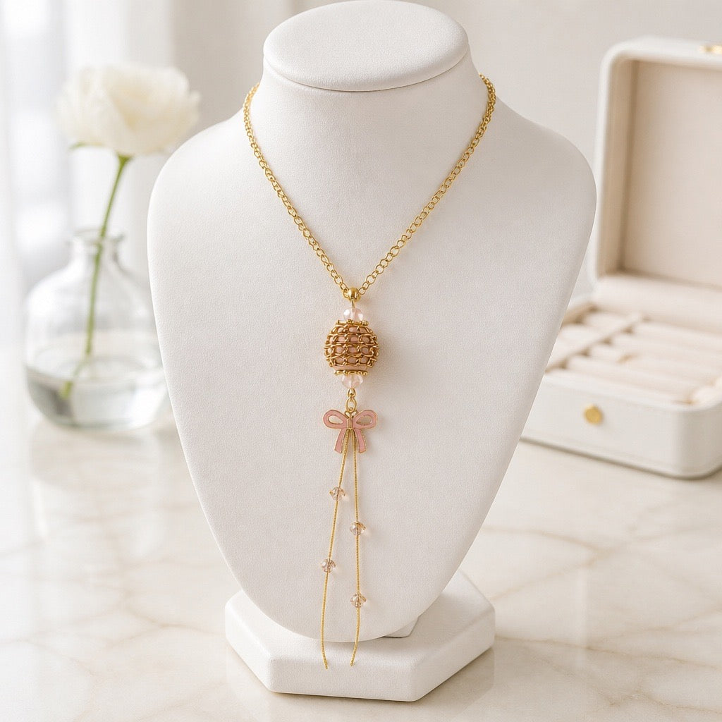 Elegant Pink Party Necklace