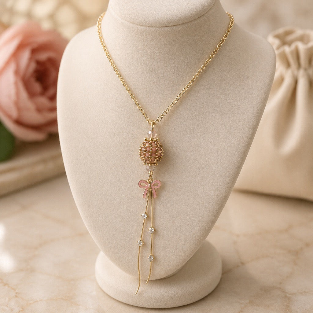 Elegant Pink Party Necklace