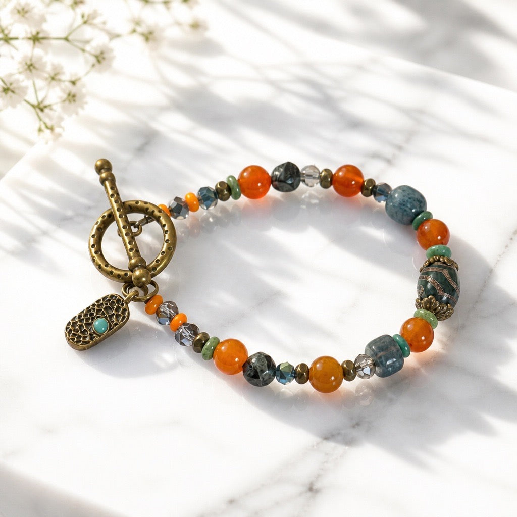 Rainforest Bronze Gemstone Bracelet