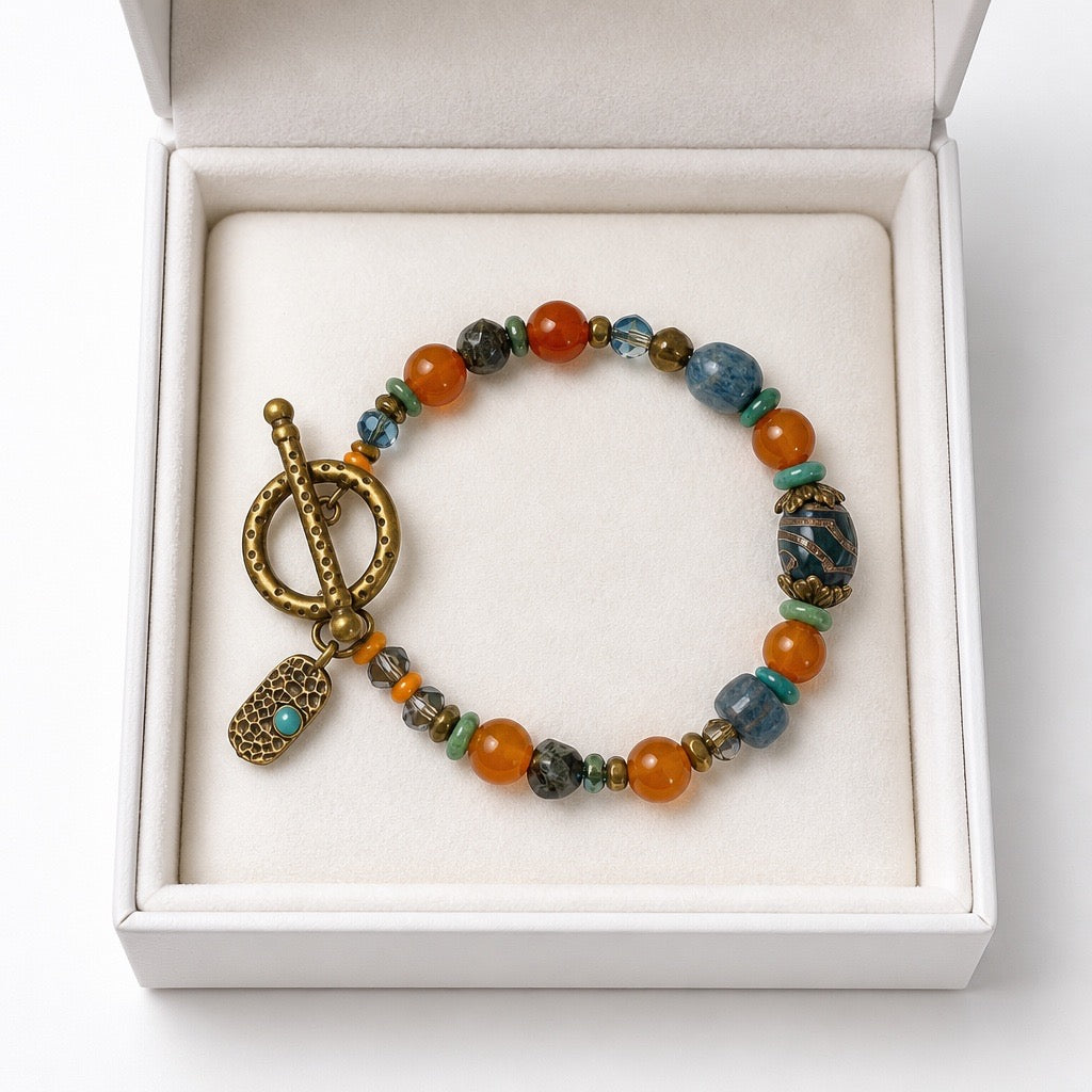 Rainforest Bronze Gemstone Bracelet