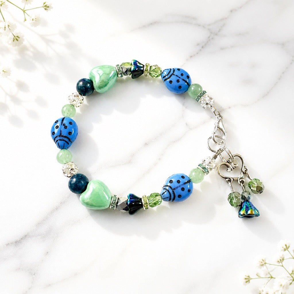 Blue Ladybug Bracelet