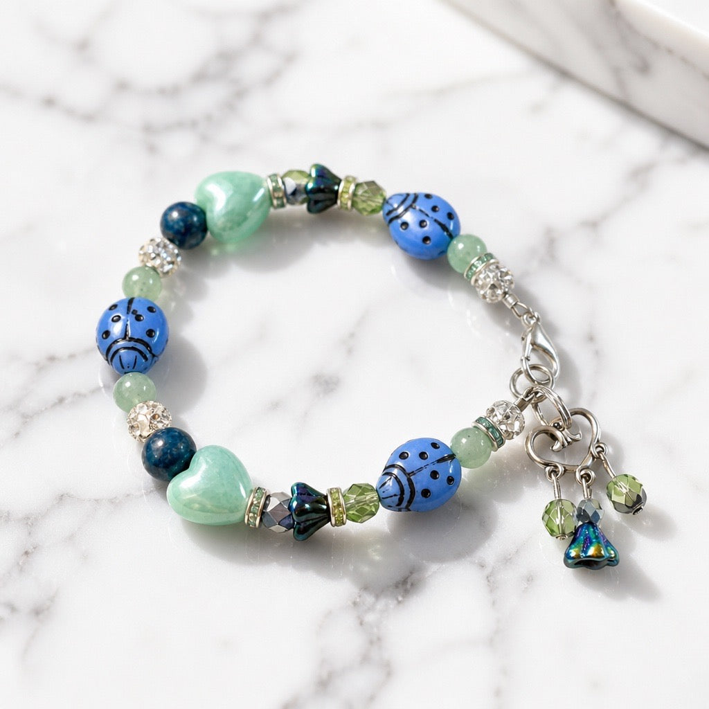 Blue Ladybug Bracelet