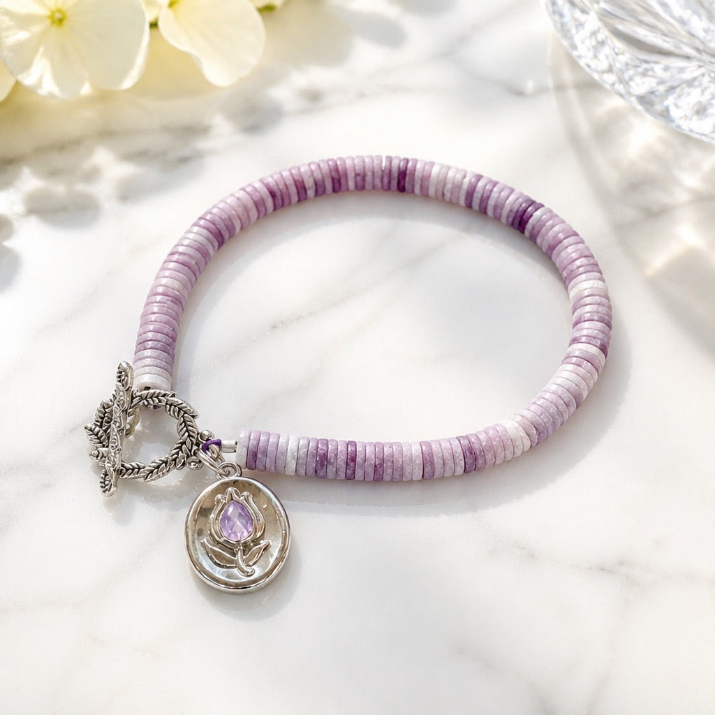 Lepidolite Tulip Bracelet