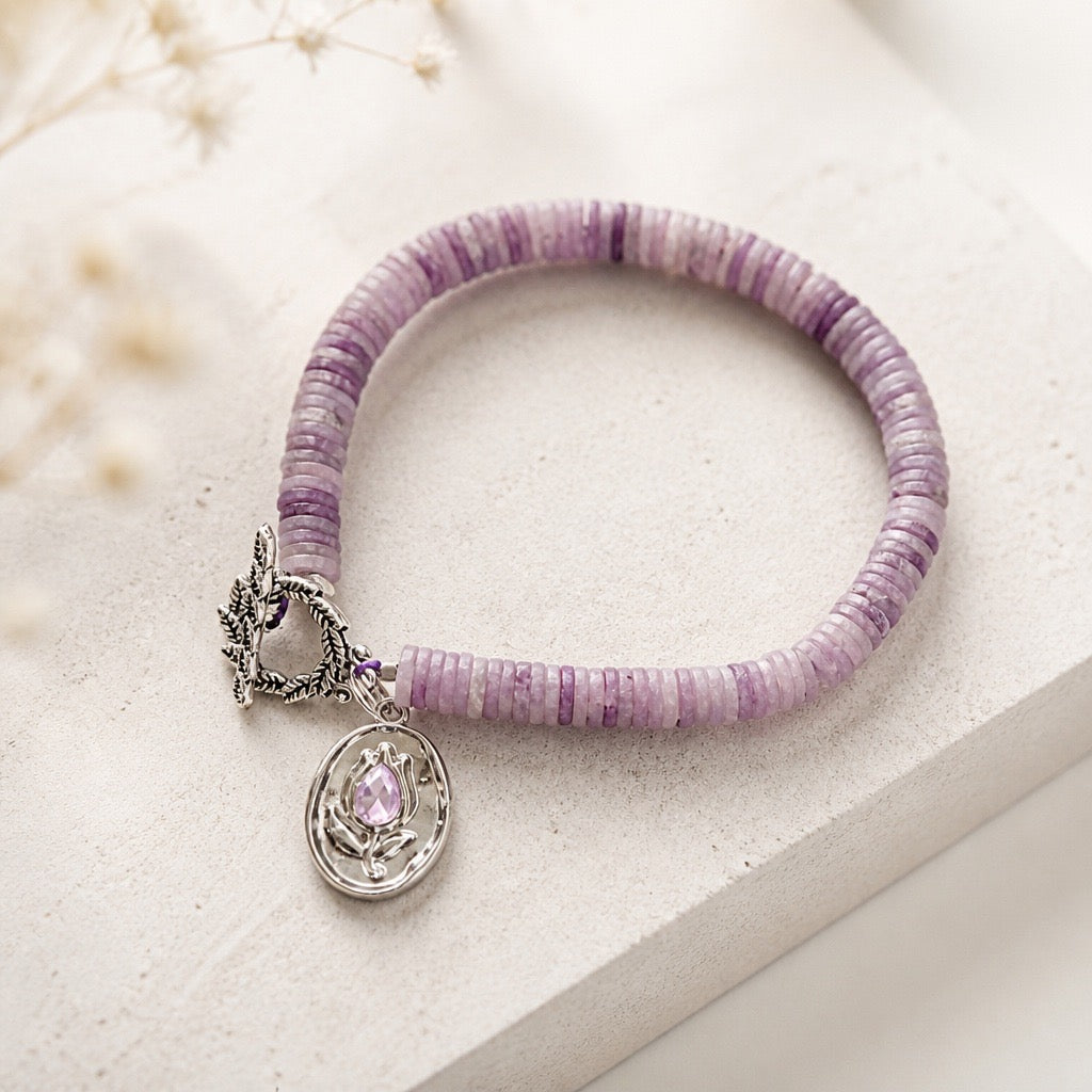 Lepidolite Tulip Bracelet